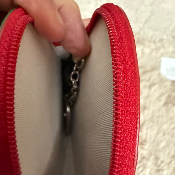 COACH Red Apple Patent Leather Coin Wristlet - Picture 4 of 6